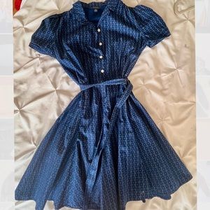 Polo Ralph Lauren dress / size 0 / navy blue with print